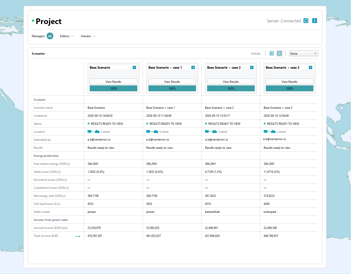 Ventarion software interface detail